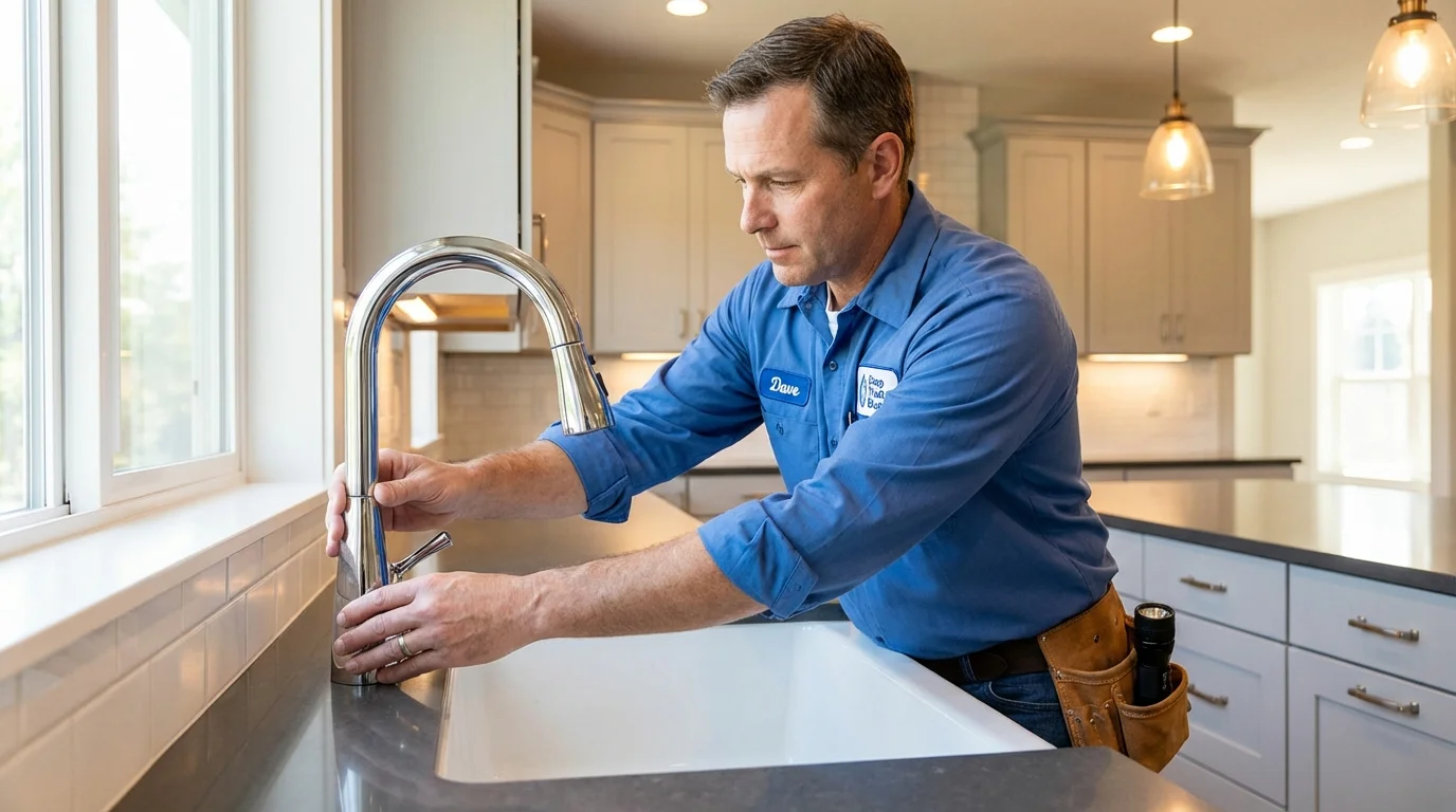 Kitchen faucet installation by Johns Plumbing LLC in Poplarville