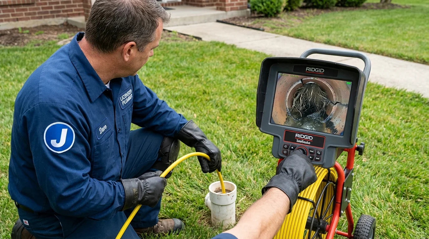 Sewer camera inspection being performed by Johns Plumbing LLC in Poplarville